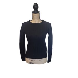 Banana Republic black long sleeve button detail sweater, size medium